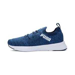 Flyer Runner Engineered Knit SoftFoam+ Men's Running Shoes, Dark Denim-Palace Blue-Puma White