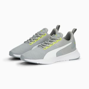 Flyer Runner Youth Shoes, Cool Mid Gray-PUMA White, extralarge-IND