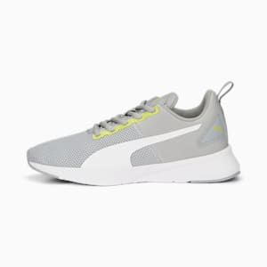 Flyer Runner Youth Shoes, Cool Mid Gray-PUMA White, extralarge-IND