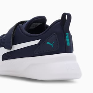 Flyer Runner V SoftFoam Kids' Shoes, Peacoat-Puma White-Deep Aqua, extralarge-IND