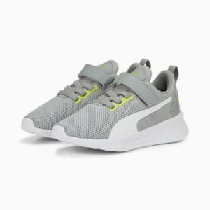 Flyer Runner V SoftFoam Kids' Shoes, Cool Mid Gray-PUMA White, extralarge-IND