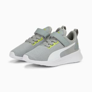 キッズ フライヤー ランナー V PS スニーカー 17-21cm, Cool Mid Gray-PUMA White, extralarge-JPN
