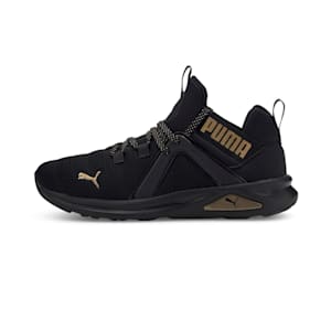 Enzo 2 Metal Women's Running Shoes, Puma Black-Gold, extralarge-IND