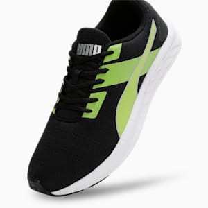 Meteor NU Men’s Running Shoes, Puma Black-Limepunch
