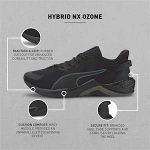 Hybrid NX Ozone Running Shoes, Puma Black-CASTLEROCK, extralarge-IND