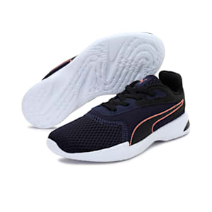 Jaro Kid's Running Shoes, Peacoat-Fusion Coral-Puma Black
