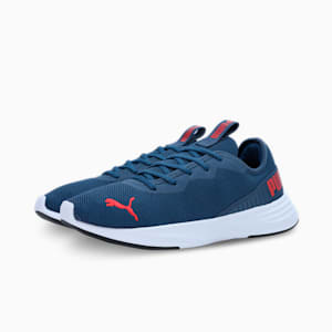 Hustle XT Men's Running Shoes, Dark Denim-High Risk Red, extralarge-IND