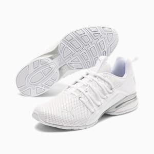 Zapatos de entrenamiento Axelion para hombre, Puma White-Puma Silver