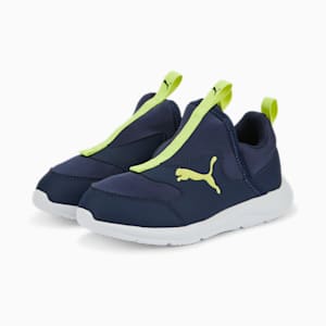 Fun Racer Slip On Kids' Sneakers, Peacoat-Light Lime, extralarge-IND