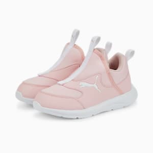 Fun Racer Slip On Kids' Sneakers, Almond Blossom-Puma White, extralarge-IND