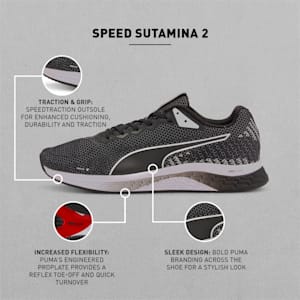 SPEED Sutamina 2 Men's Running Shoes, Puma Black-Puma White