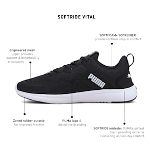 SOFTRIDE Vital Men's Running Shoes, Puma Black-Puma White, extralarge-IND