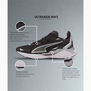 Ultraride Women's Running Shoes, Puma Black-Metallic Silver