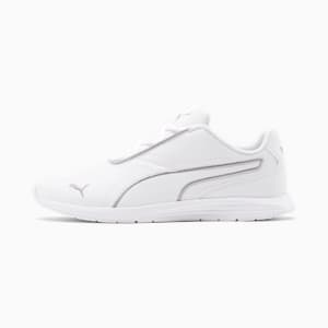 Zapatos para mujer Ella con agujetas, Puma White-Puma Silver, extralarge
