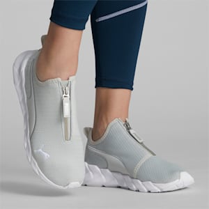 Zapatos de entrenamiento Weave Zip para mujer, Gray Violet-Puma Silver