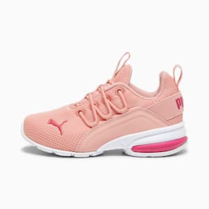 Puma Wired Run Slip-On Shoes Big Kids, Poppy Pink/Gold/White, 5