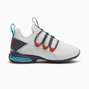 Axelion M Toddler Shoes, Feather Gray-Galactic Gray-Red Fire, extralarge