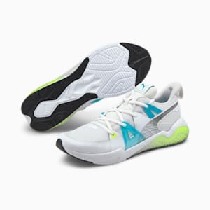 Cell Fraction Fade Men's Running Shoes, Puma White-Scuba Blue-Yellow Alert, extralarge-IND