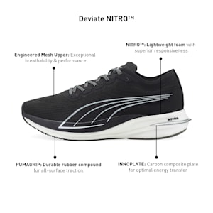 Deviate Nitro Men's Running Shoes, Puma Black-Puma White, extralarge-IND