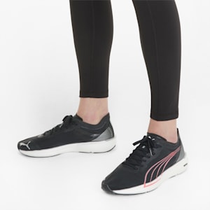 Liberate Nitro Women's Running Shoes, Puma Black-Puma White-Elektro Peach