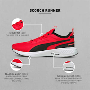 Scorch Runner Unisex Running Shoes, High Risk Red-Puma Black