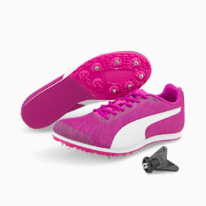 evoSPEED Star 7 Track and Field Spikes, Deep Orchid-Puma White