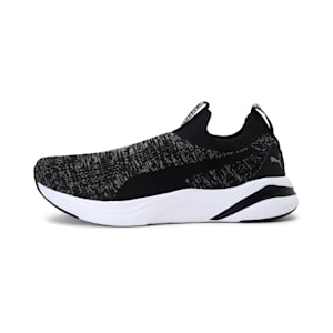 Softride Rift one8 Unisex Slip-On Walking Shoes, Puma Black-Puma White-Ultra Gray