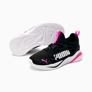Zapatos sin cordones Rift para niños, Puma Black-Luminous Pink-Puma White