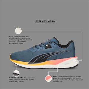 Eternity Nitro Men's Running Shoes, Evening Sky-Puma Black-Sunset Glow, extralarge-IND