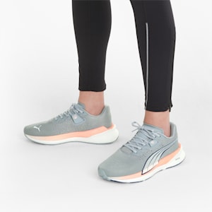 Eternity NITRO Women's Running Shoes, Quarry-Elektro Blue-Elektro Peach