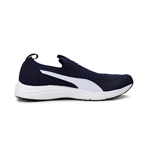 Lucifer Knit Men's Slip-On Shoes, Peacoat-Puma White