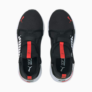 Softride Rift Pop Kid's Slip-On Walking Shoes, Puma Black-High Risk Red