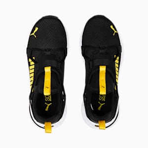 Zapatos deportivos SoftRide Rift Pop para niños grandes, PUMA Black-Pelé Yellow
