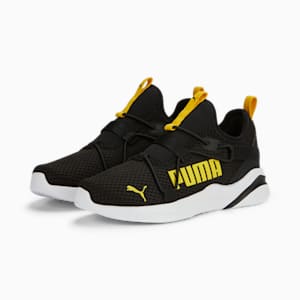 Rift Slip On Pop Kids' Shoes, PUMA Black-Pelé Yellow