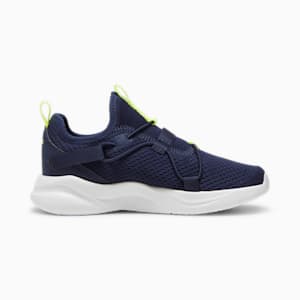 Rift Slip On Pop Kids' Shoes, PUMA Navy-Electric Lime, extralarge-IND