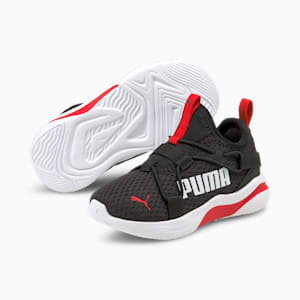 Rift Pop Toddler Slip-On Shoes, Puma Black-High Risk Red, extralarge