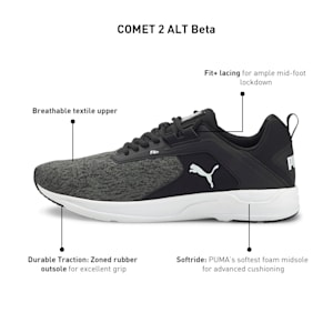 Comet 2 Alt Beta Unisex Running Shoes, Puma Black-Puma White, extralarge-IND