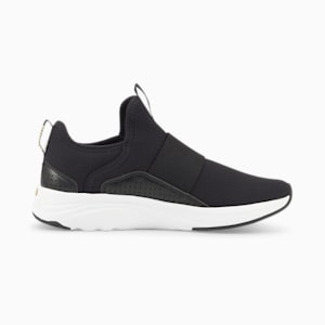 SOFTRIDE Sophia Women's Slip-On Walking Shoes, Puma Black-Puma Team Gold, extralarge-IND