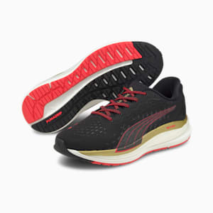 Magnify Nitro Women's Running Shoes, Puma Black-Sunblaze, extralarge-IND