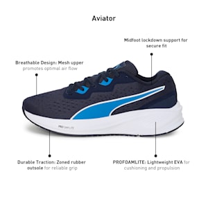 Aviator Unisex Running Shoes, Peacoat-Future Blue, extralarge-IND