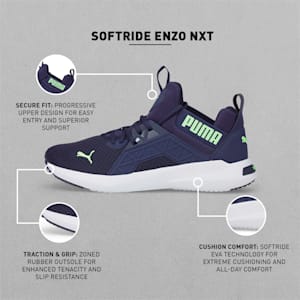 SOFTRIDE Enzo Nxt Men's Running Shoes, Peacoat-Puma White, extralarge-IND
