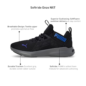 SOFTRIDE Enzo Nxt Men's Running Shoes, PUMA Black-Royal Sapphire, extralarge-IND