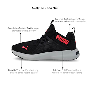 SOFTRIDE Enzo Nxt Men's Running Shoes, PUMA Black-Fire Orchid, extralarge-IND