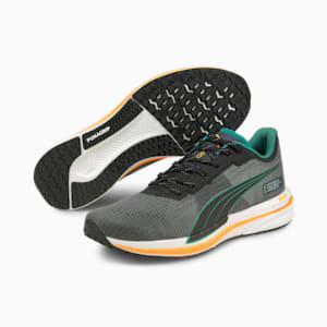Velocity Nitro WTR Men's Running Shoes, Puma Black-Parasailing-Orange Glow