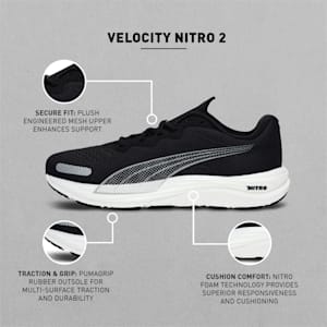 Velocity Nitro 2 Men's Running Shoes, Puma Black-Puma White, extralarge-IND