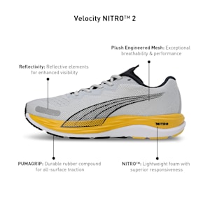 Velocity NITRO™ 2 Men's Running Shoes, Platinum Gray-Fresh Pear, extralarge-IND