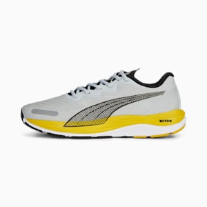 Velocity NITRO 2 Men's Running Shoes, Platinum Gray-Fresh Pear