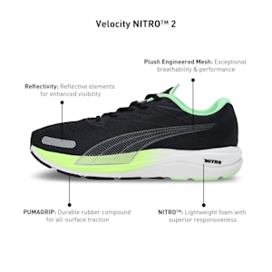 Velocity NITRO™ 2 Men's Running Shoes, Puma Black-Speed Green, extralarge-IND