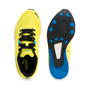 キッズ プーマ スピードモンスター PL スニーカー 17-24cm, Yellow Burst-PUMA Black-Racing Blue, extralarge-JPN