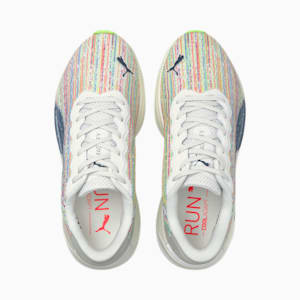 Magnify Nitro Women's Spectra Running Shoes, Puma White-Sunblaze-Green Glare